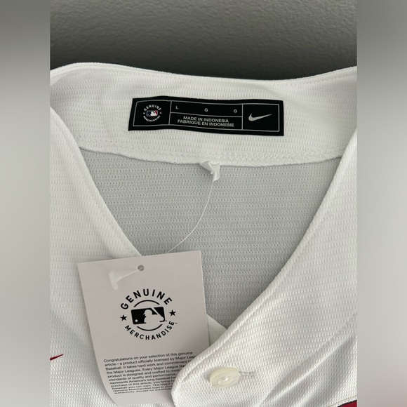 Nike Authentic St. Louis Cardinals MLB Baseball White Jersey Men’s Size: L - Picture 4 of 6